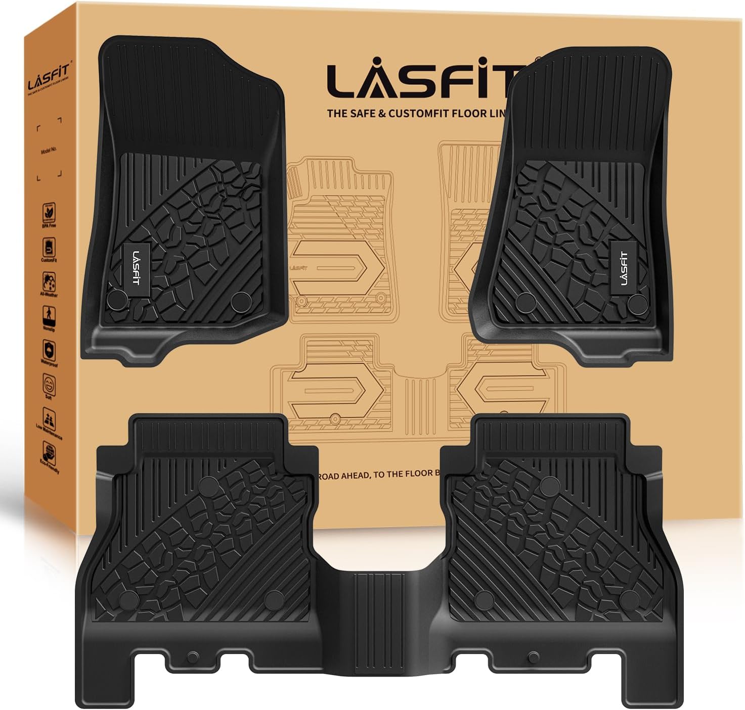 LASFIT Floor Mats Front + Rear (JL 4-Dr)