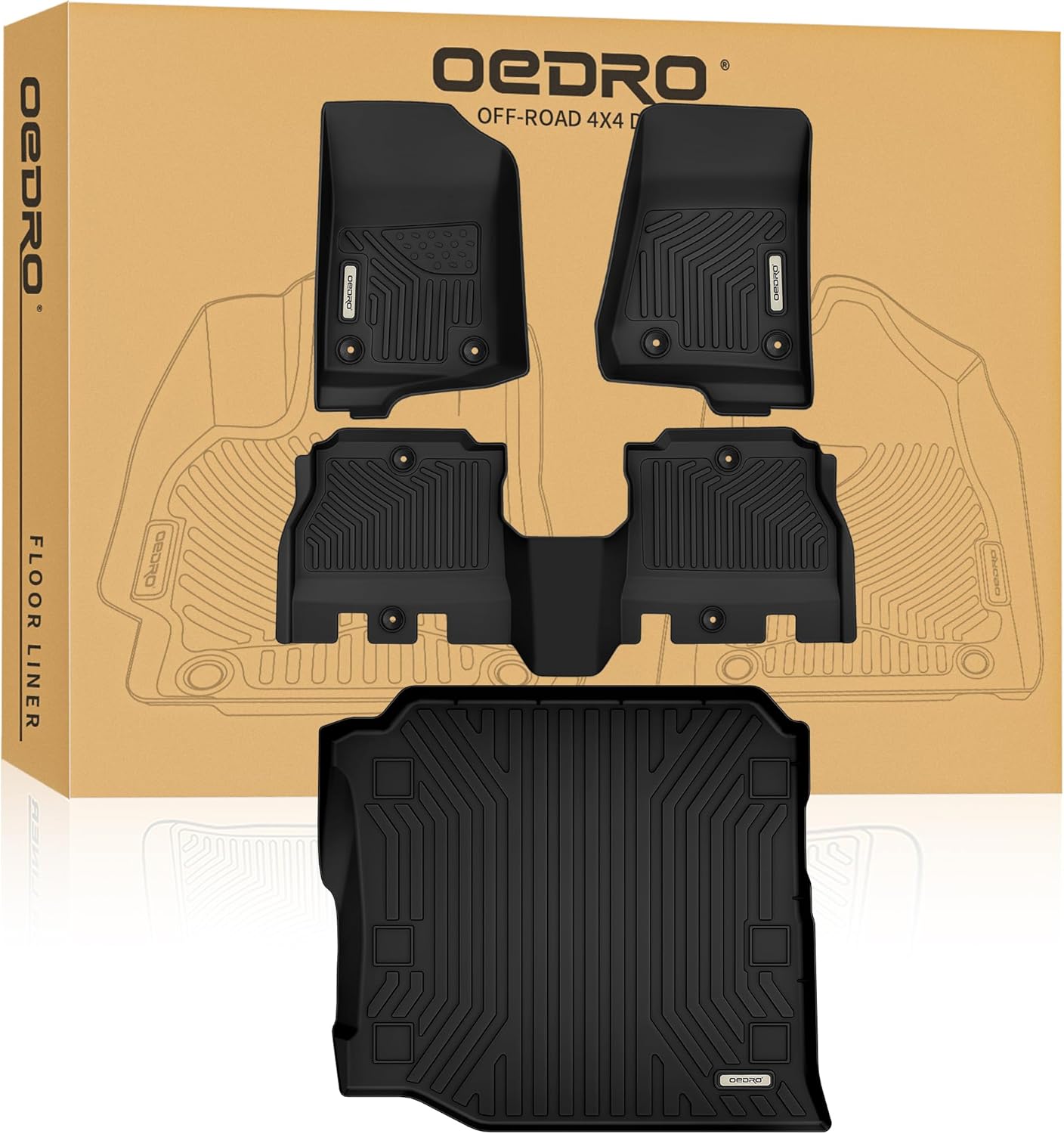 OEDRO Floor Mats Set (JL 4-Dr, 2018–2026)