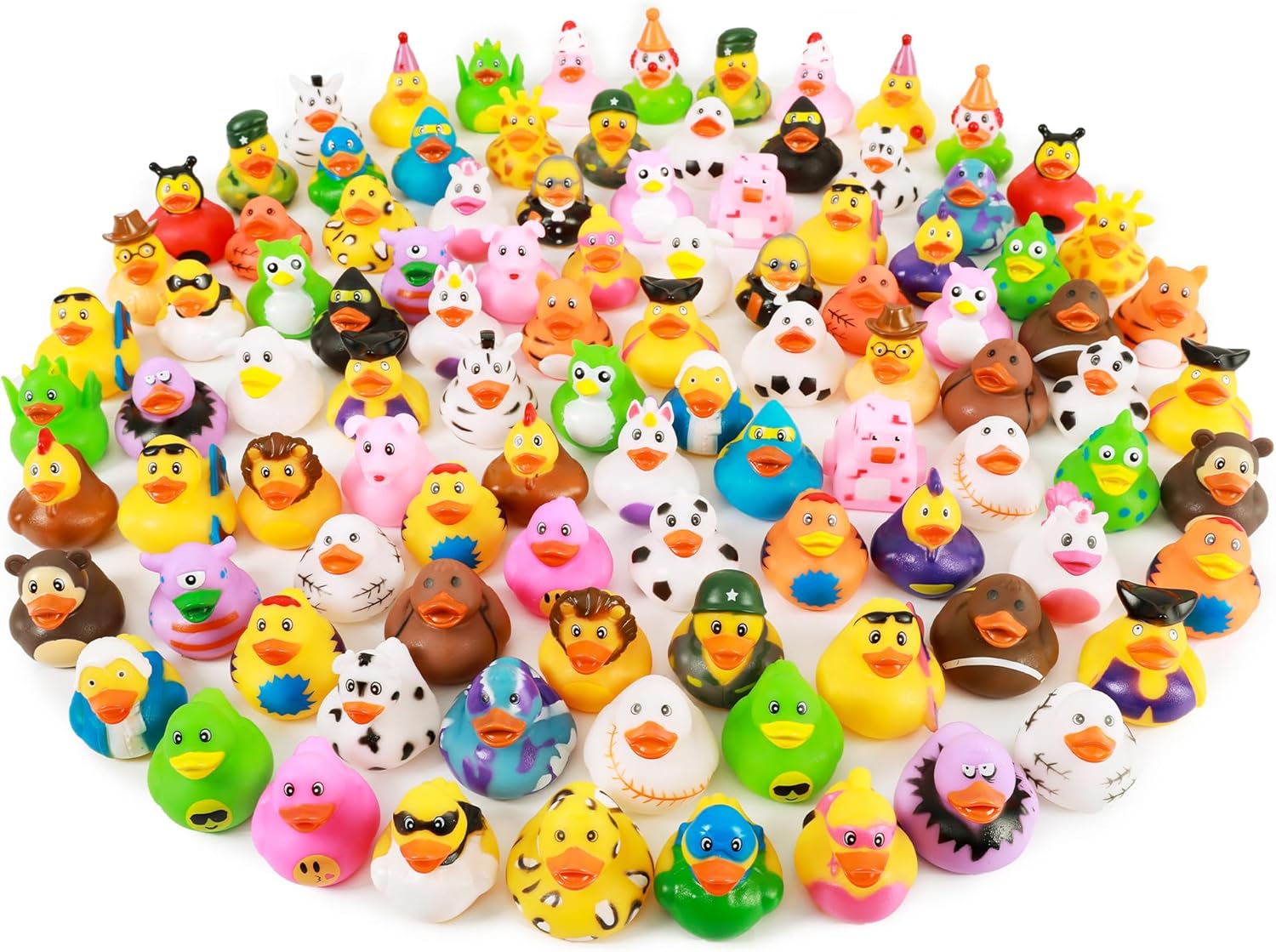 XY-WQ 100-Pack Rubber Ducks (50 Varieties)